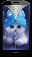 Cat Kitty Zipper Screen Lock