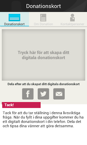 Digitalt Donationskort