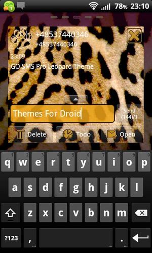 Leopard Theme for GO SMS Pro