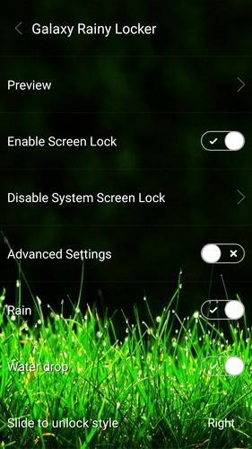 Galaxy rainy lockscreen