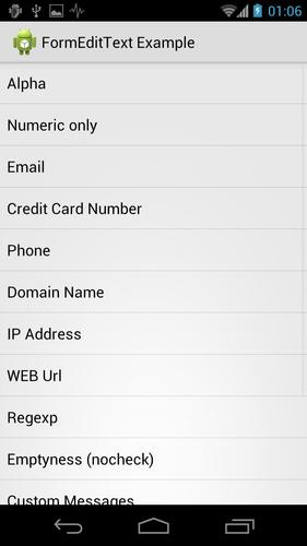 FormEditText Library Example