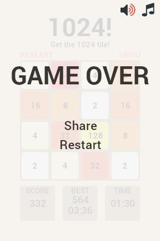 1024 Puzzle Game