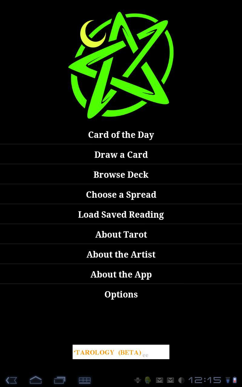 TarotBot Android tarot reader