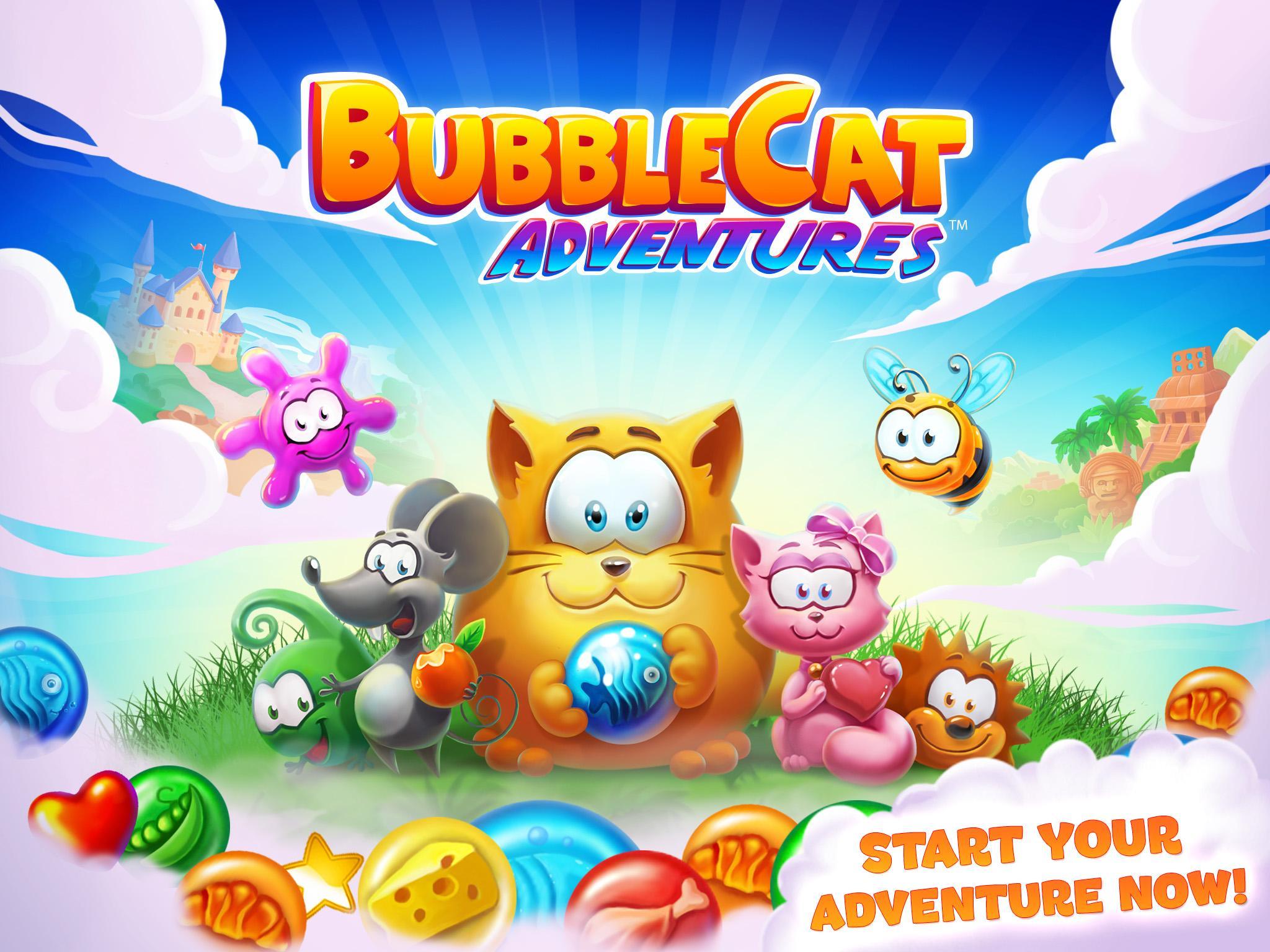 Bubble Cat Adventures: shoot and pop the bubbles!