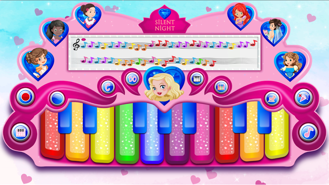 Pink Real Piano Princess Piano