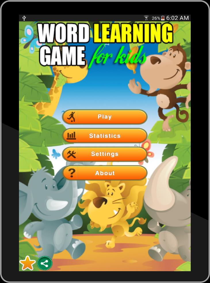 Word Learning Game For Kids