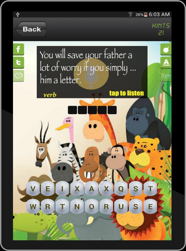 Word Learning Game For Kids