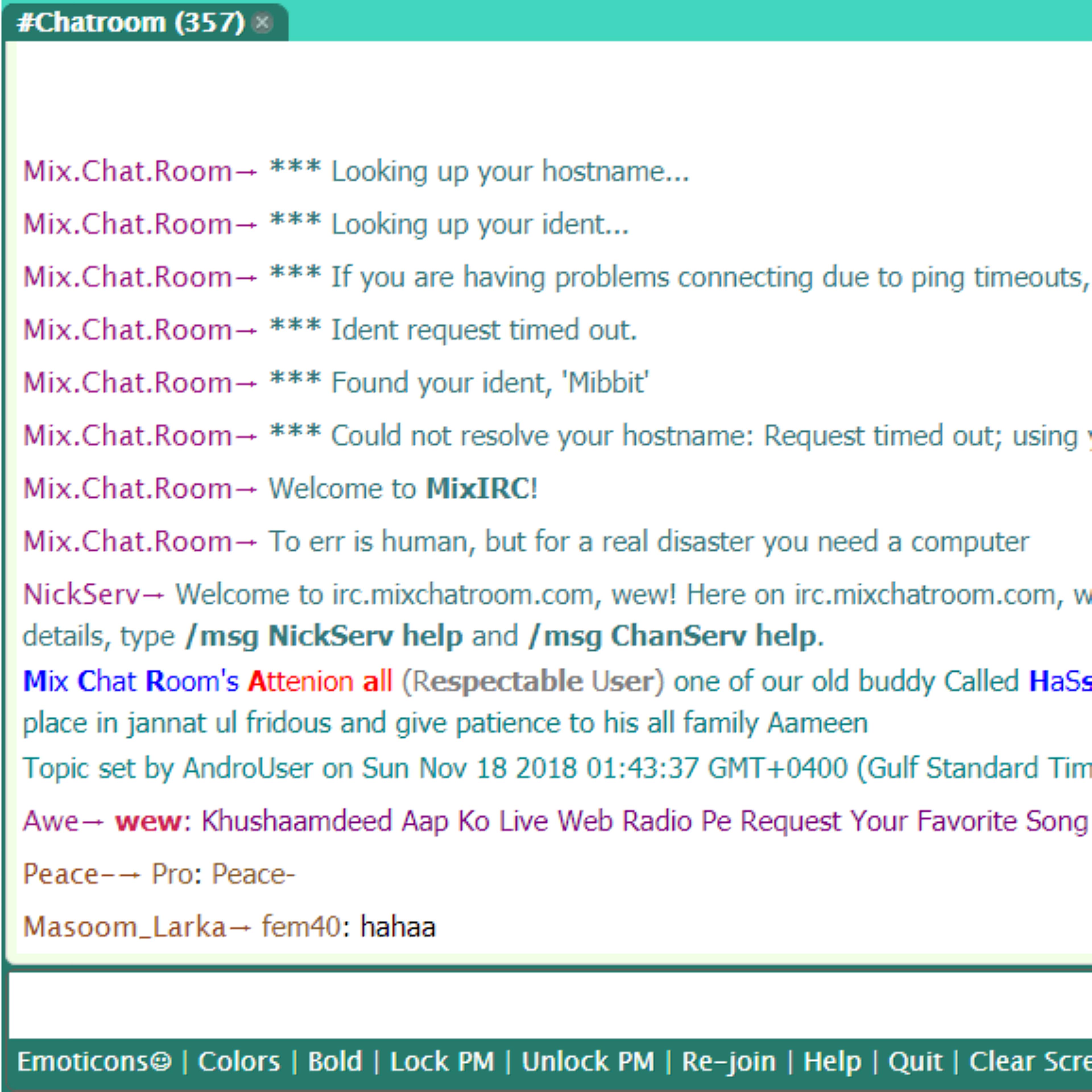 Pakistani Awami Chat Room