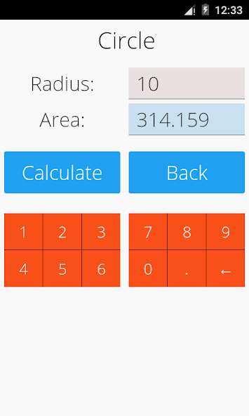 Area and Volume Calculator