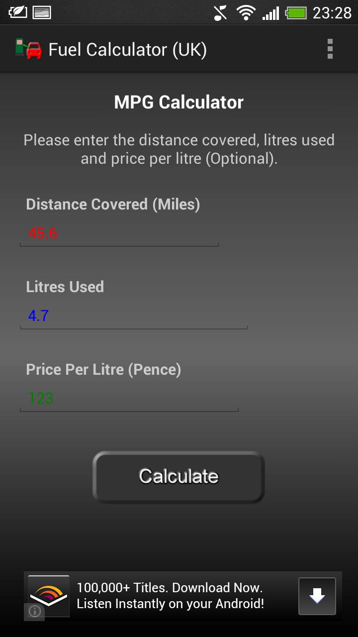 UK Fuel Cost Calculator Log