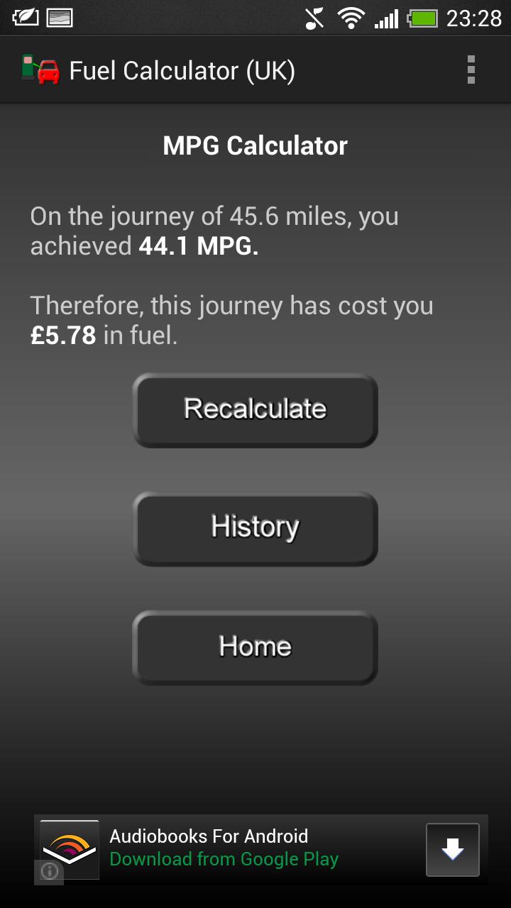 UK Fuel Cost Calculator Log