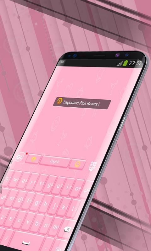 Keyboard Pink Hearts