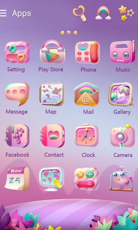 Unicorn GO Launcher Theme