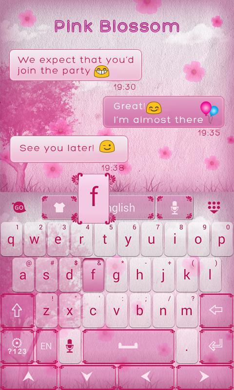 Pink Blossom GO Keyboard Theme