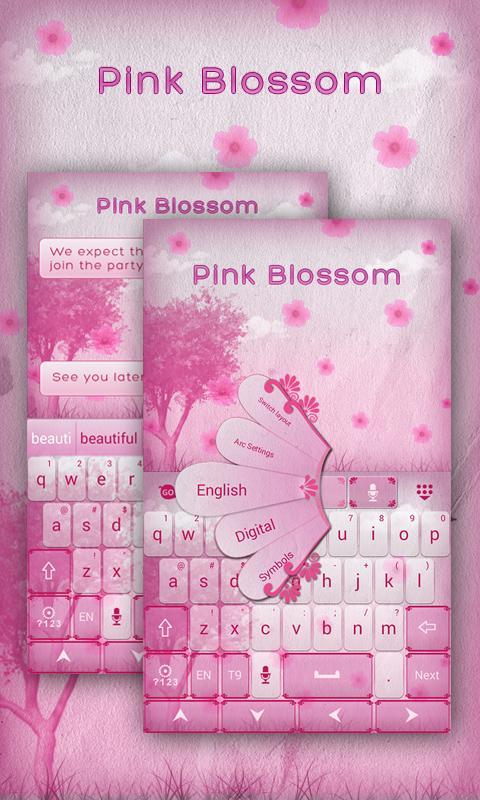 Pink Blossom GO Keyboard Theme