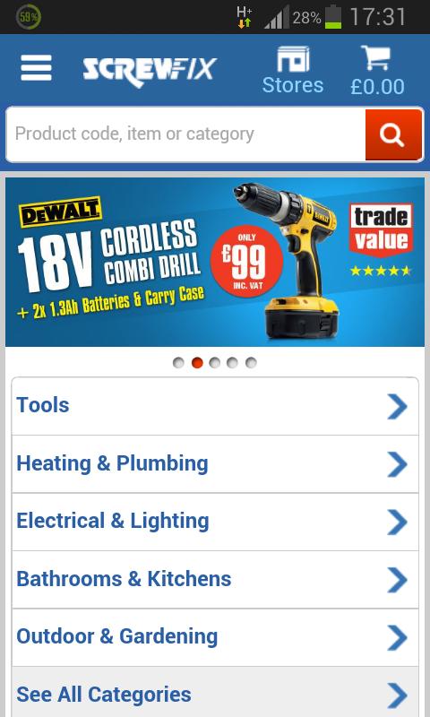 Screwfix Shopping