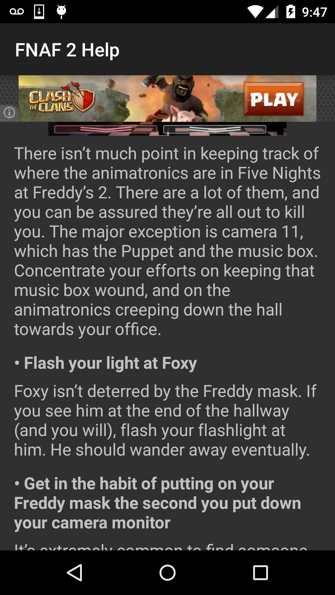 FNAF 2 Help