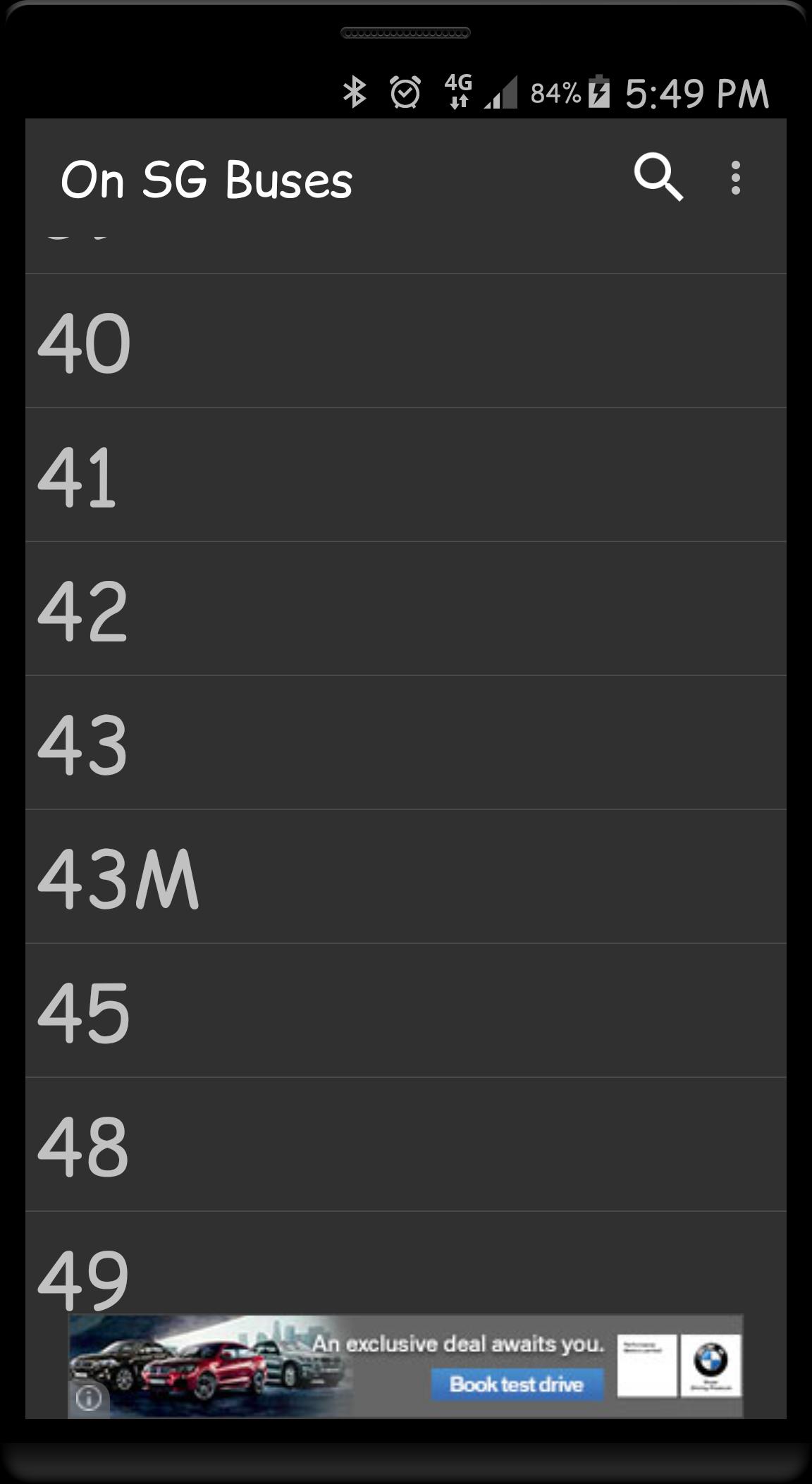 SG Buses Map (wake up alarm)