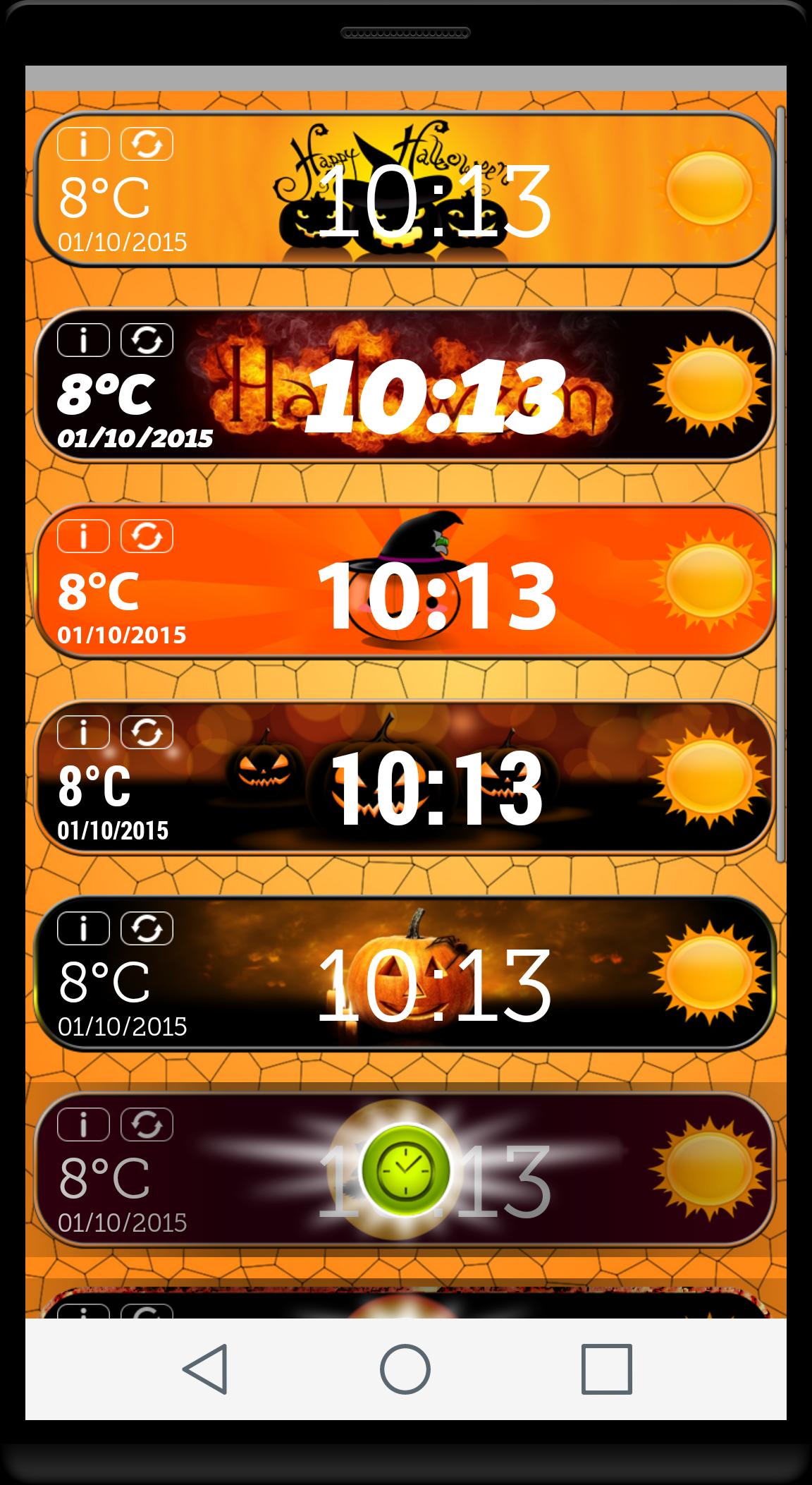 Halloween Weather Clock Widget