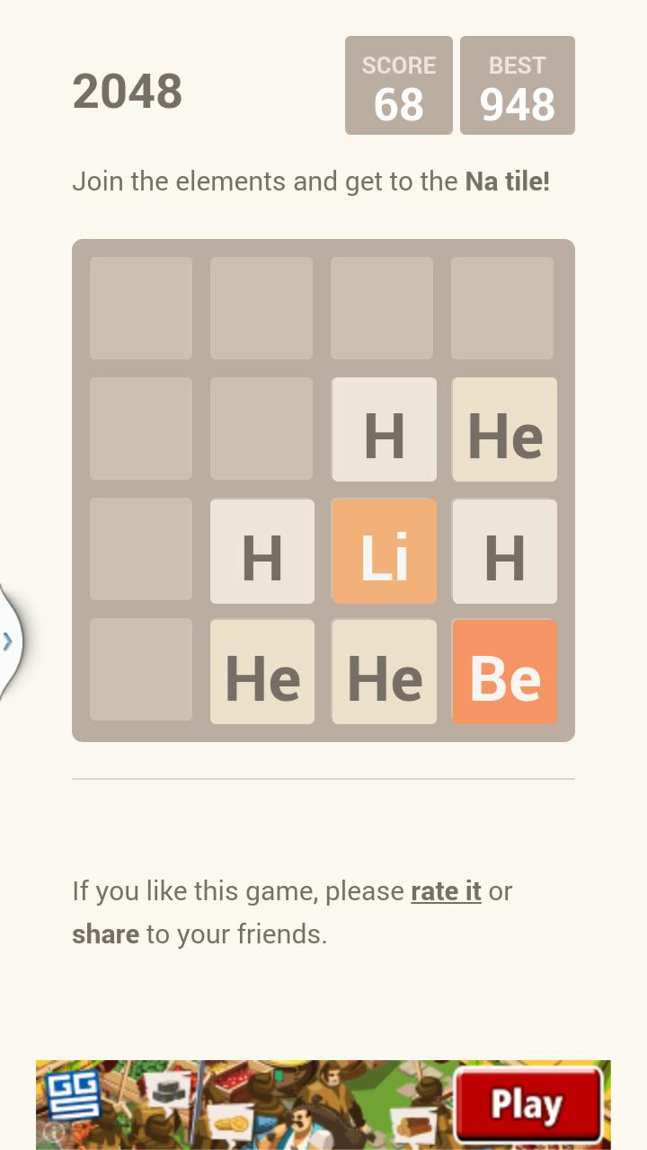 2048 chemistry