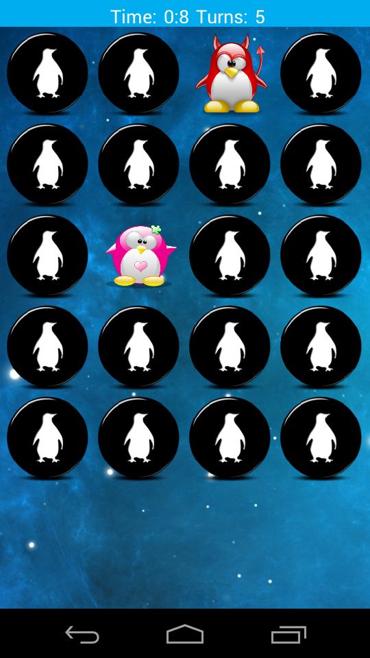 Matching game Penguin edition