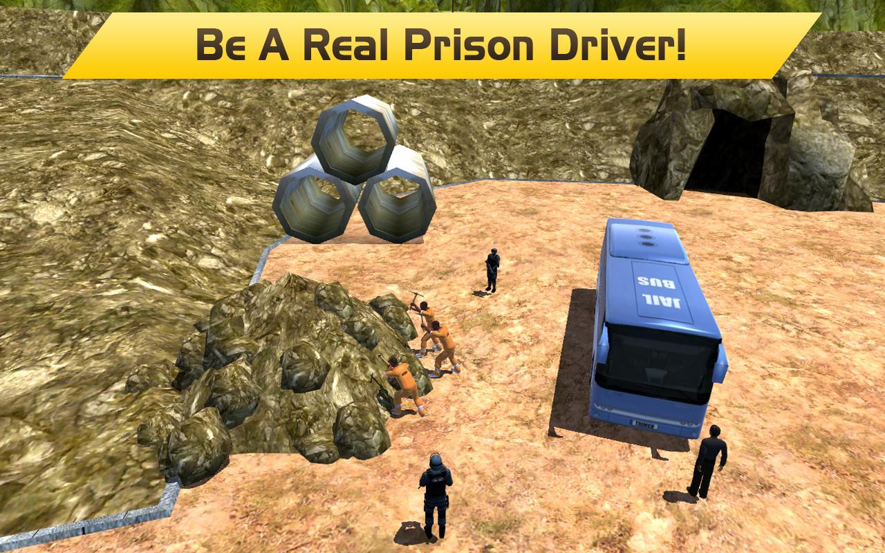 Hill Climb Prison Police Bus