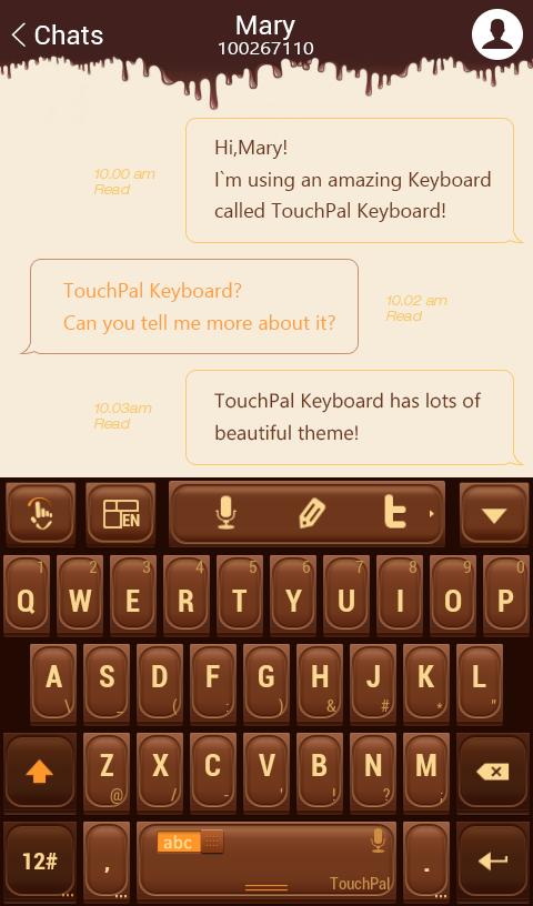 TouchPal Love Chocolate Theme