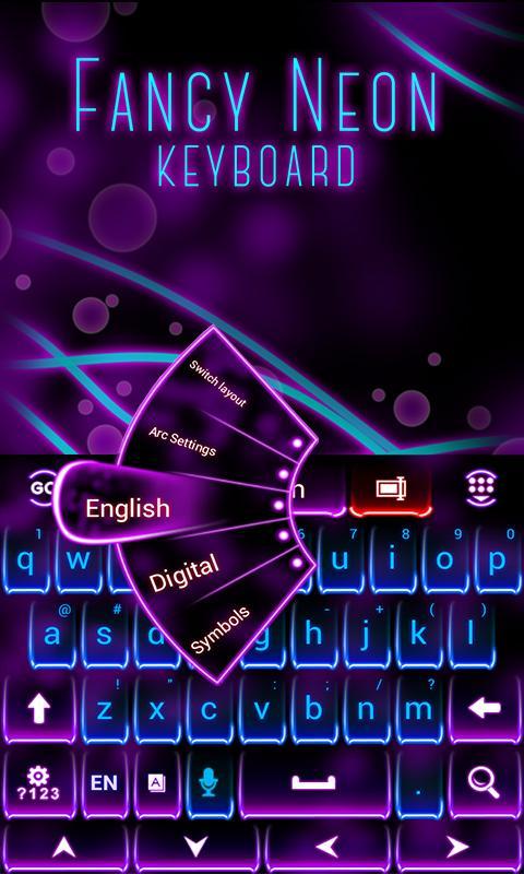 Fancy Purple Neon Keyboard