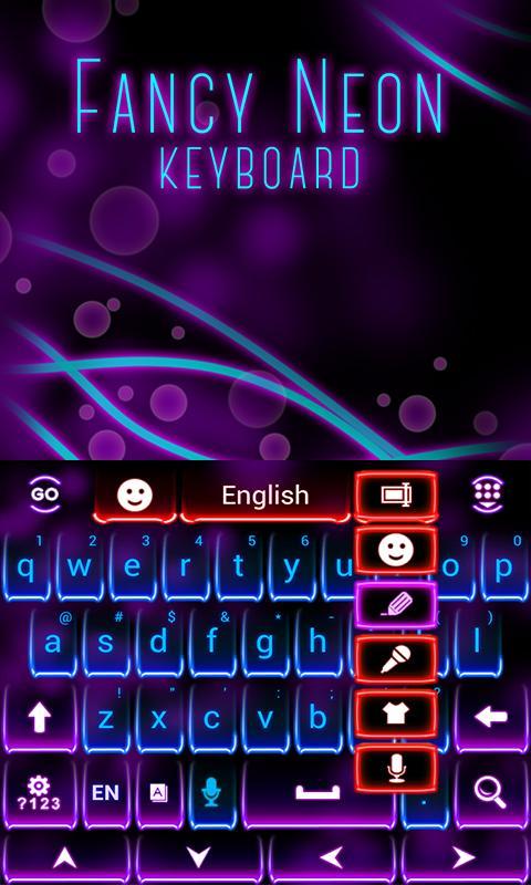 Fancy Purple Neon Keyboard