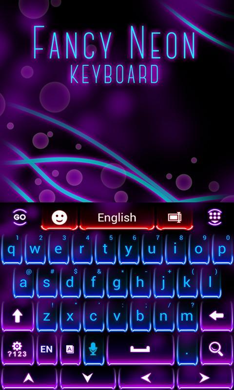 Fancy Purple Neon Keyboard