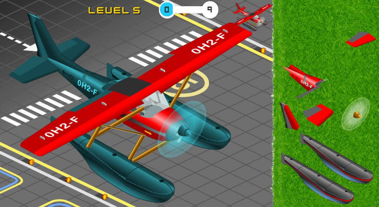 Animated puzzles plane