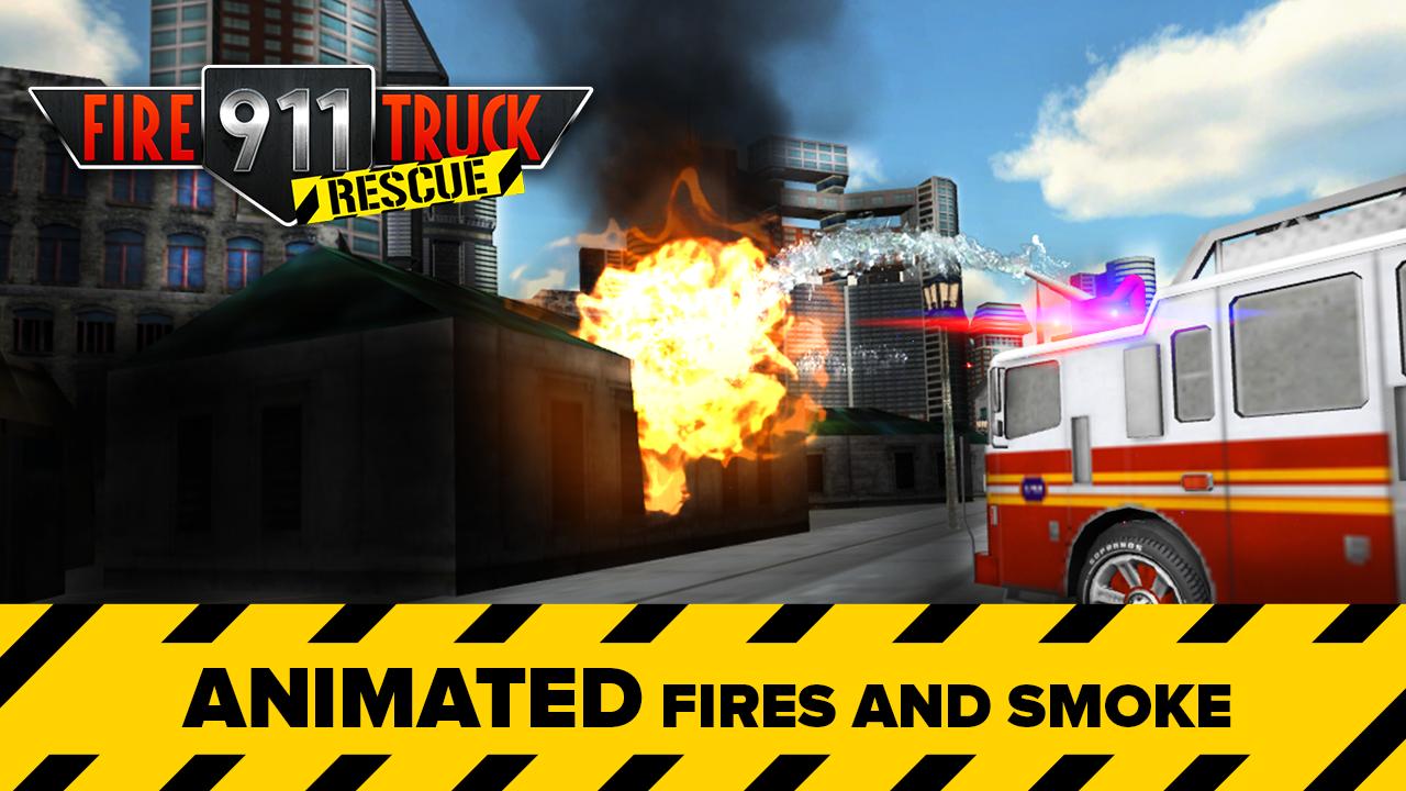 911 Fire Truck Rescue 3D