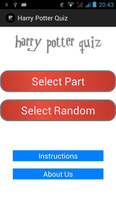 Quiz App for Harry Potter