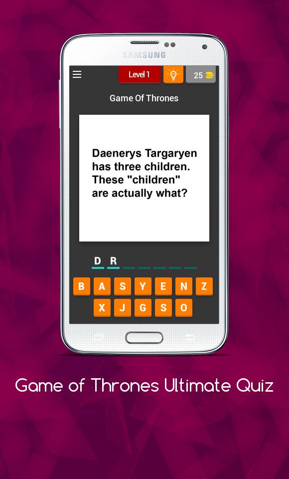 Quiz for Game of Thrones Bonus