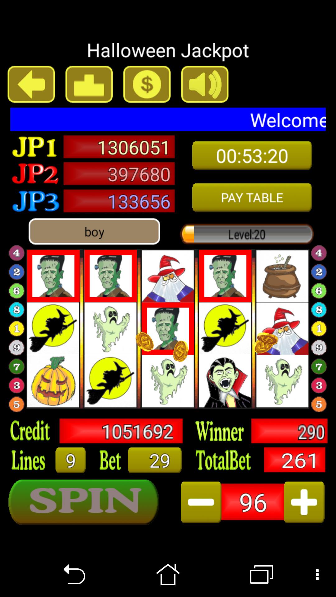 Slot Machine Halloween Jackpot