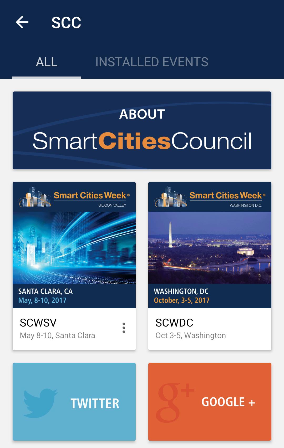 Smart Cities Week App