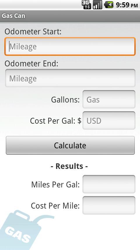 Gas Mileage Calculator