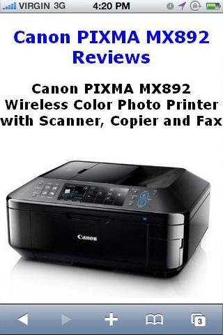 PIXMA MX892 Printer Reviews