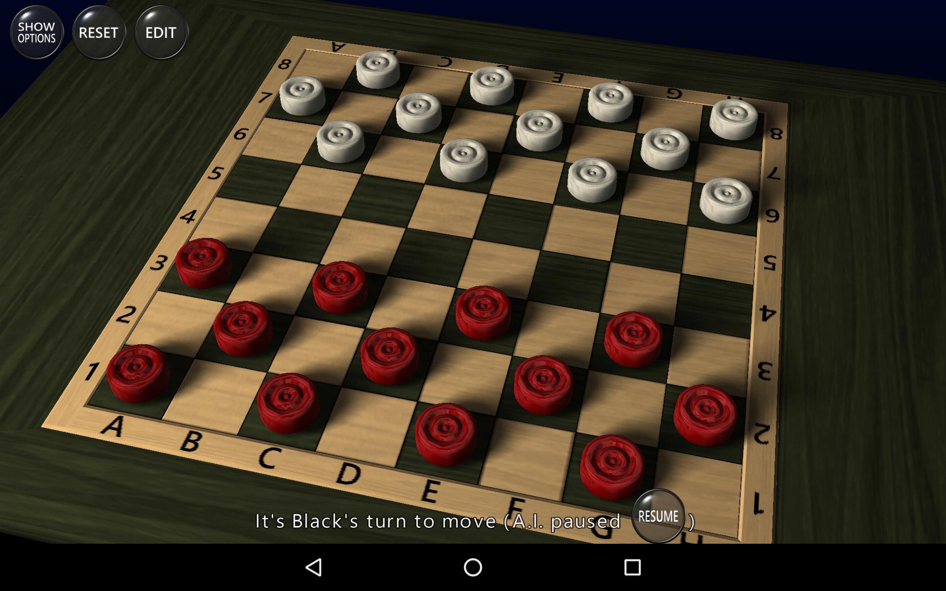 3D Checkers Game