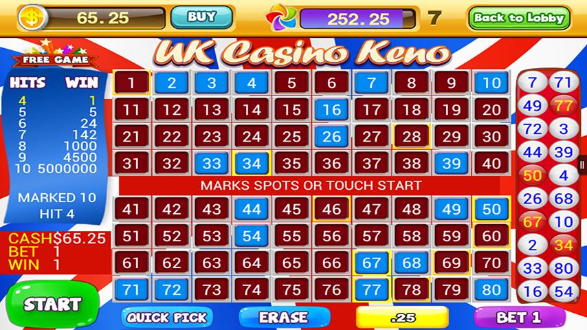 World Casino - Free Keno Games