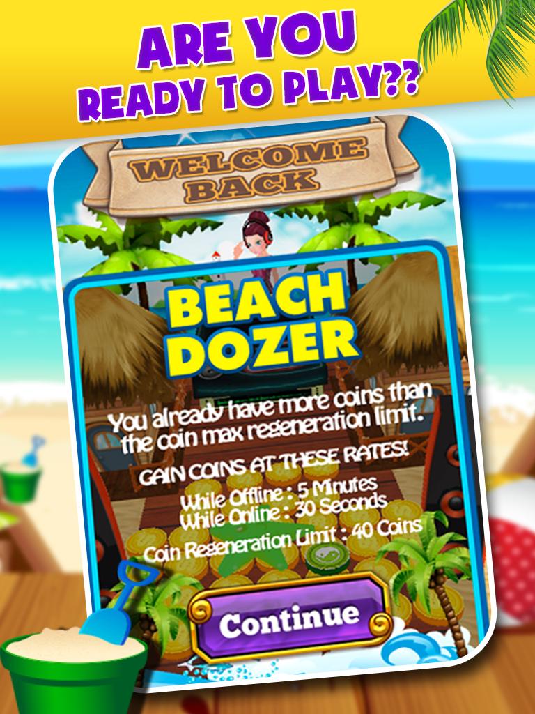 Beach Party Coin Dozer Game