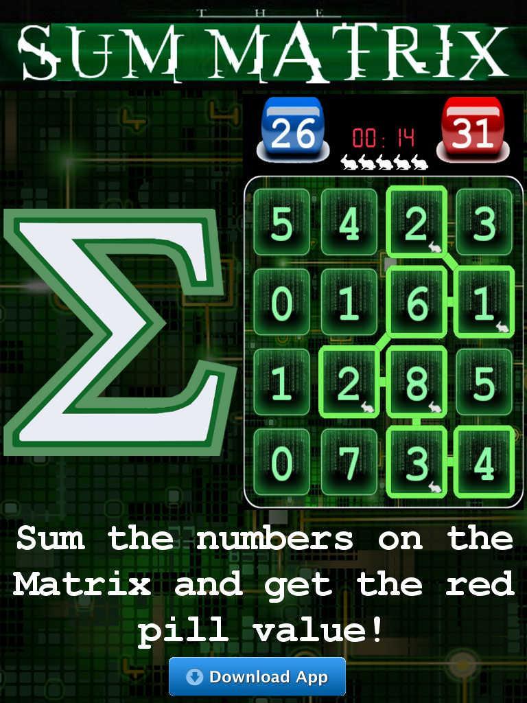 Sum Matrix Numbers Puzzle