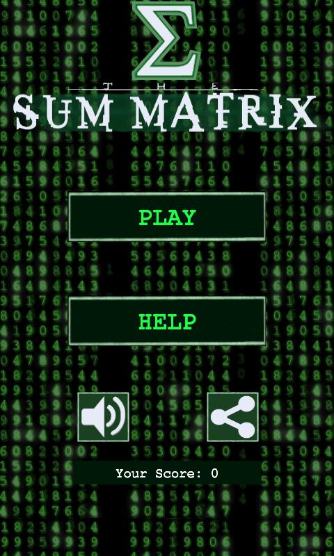 Sum Matrix Numbers Puzzle