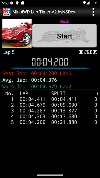 Mini4WD Lap Timer V2 byNSDev