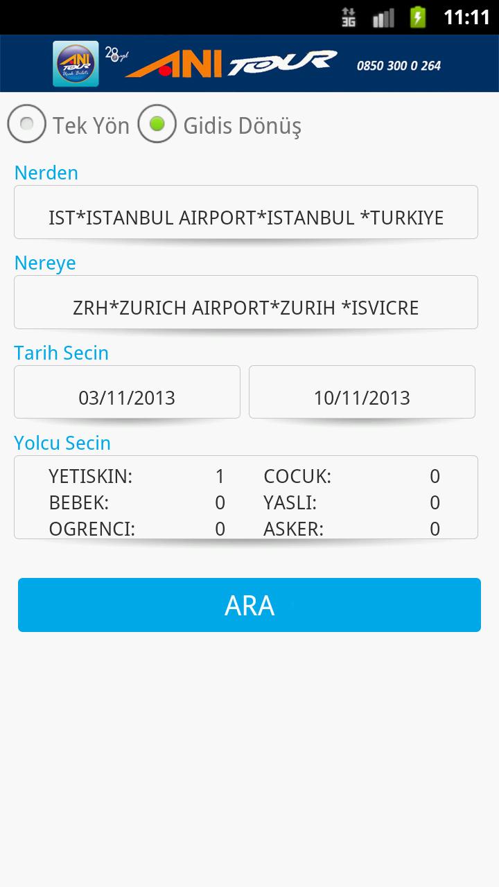 Flight Reservation Ani Tour