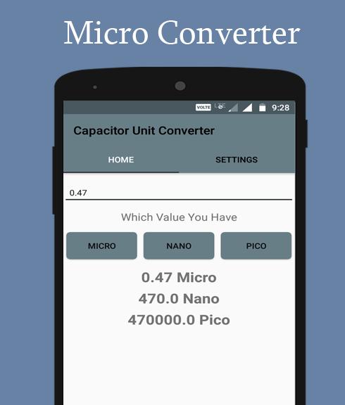 Capacitor Unit Converter