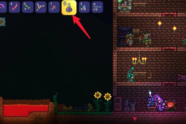 Estrategias para hacer pociones para el anti-magma en Terraria