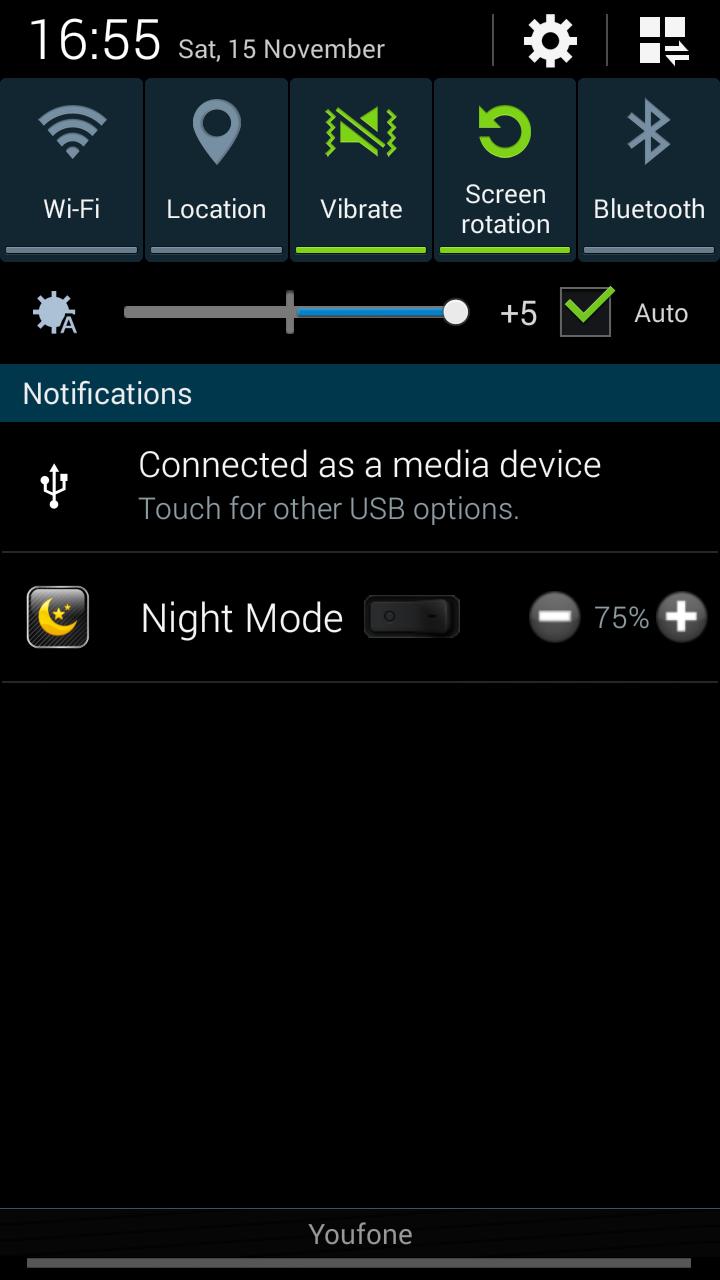 Screen Night Mode Brightness