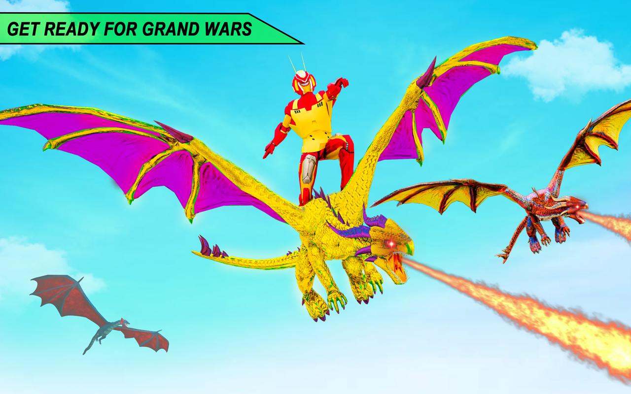 Flying Dragon Robot Car Games