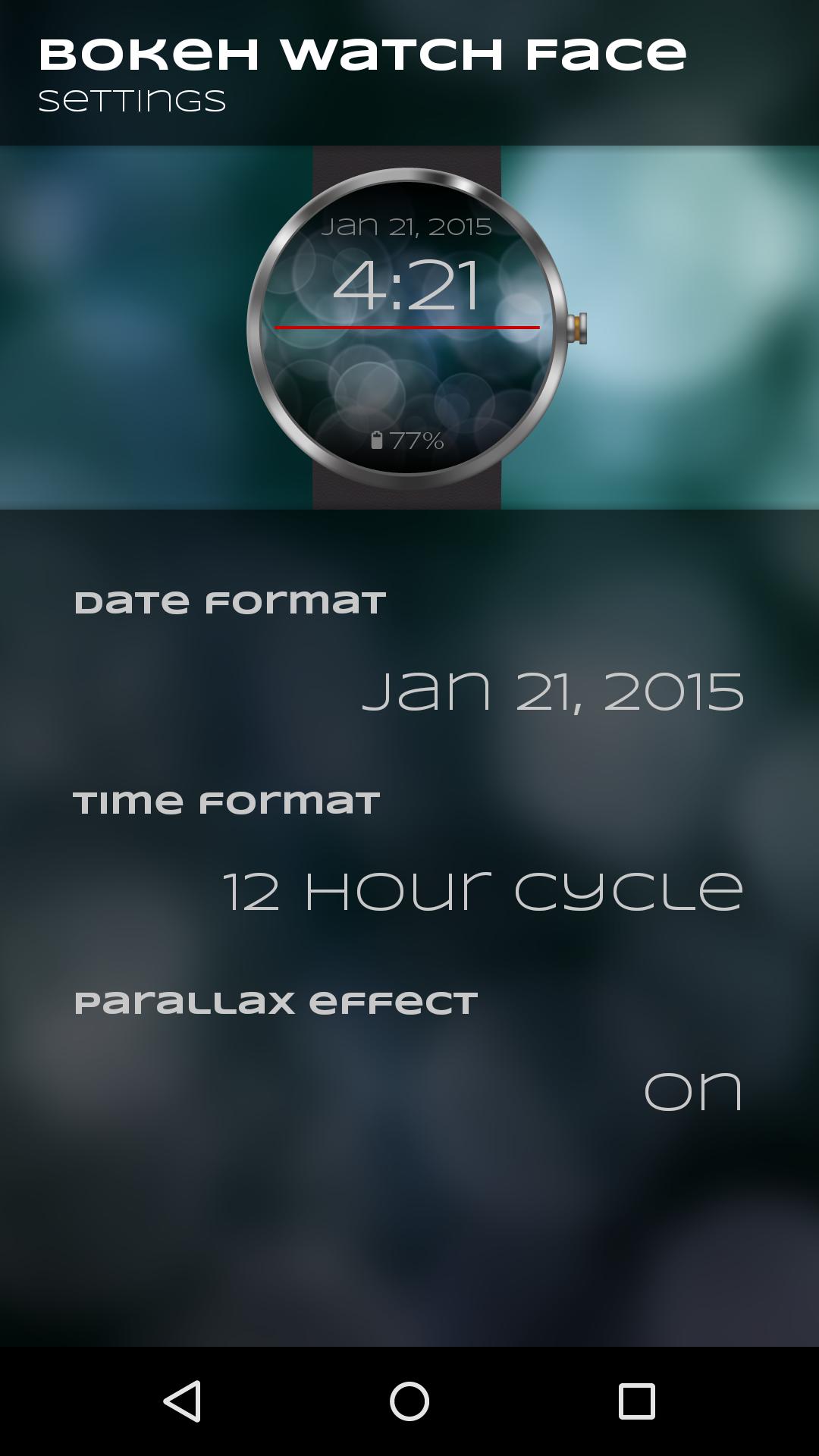 Bokeh Watch Face